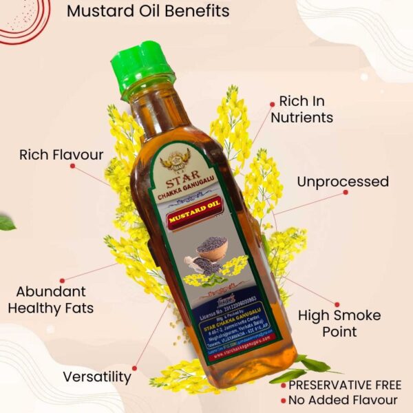 STAR CHAKKA GANUGALU MUSTARD  OIL ( 1000 ml) - Image 2